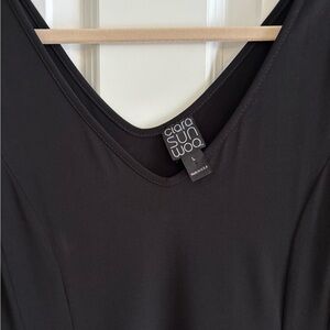 CLARA SUN WOO. Black tank style a-line midi dress. Like new size Large.